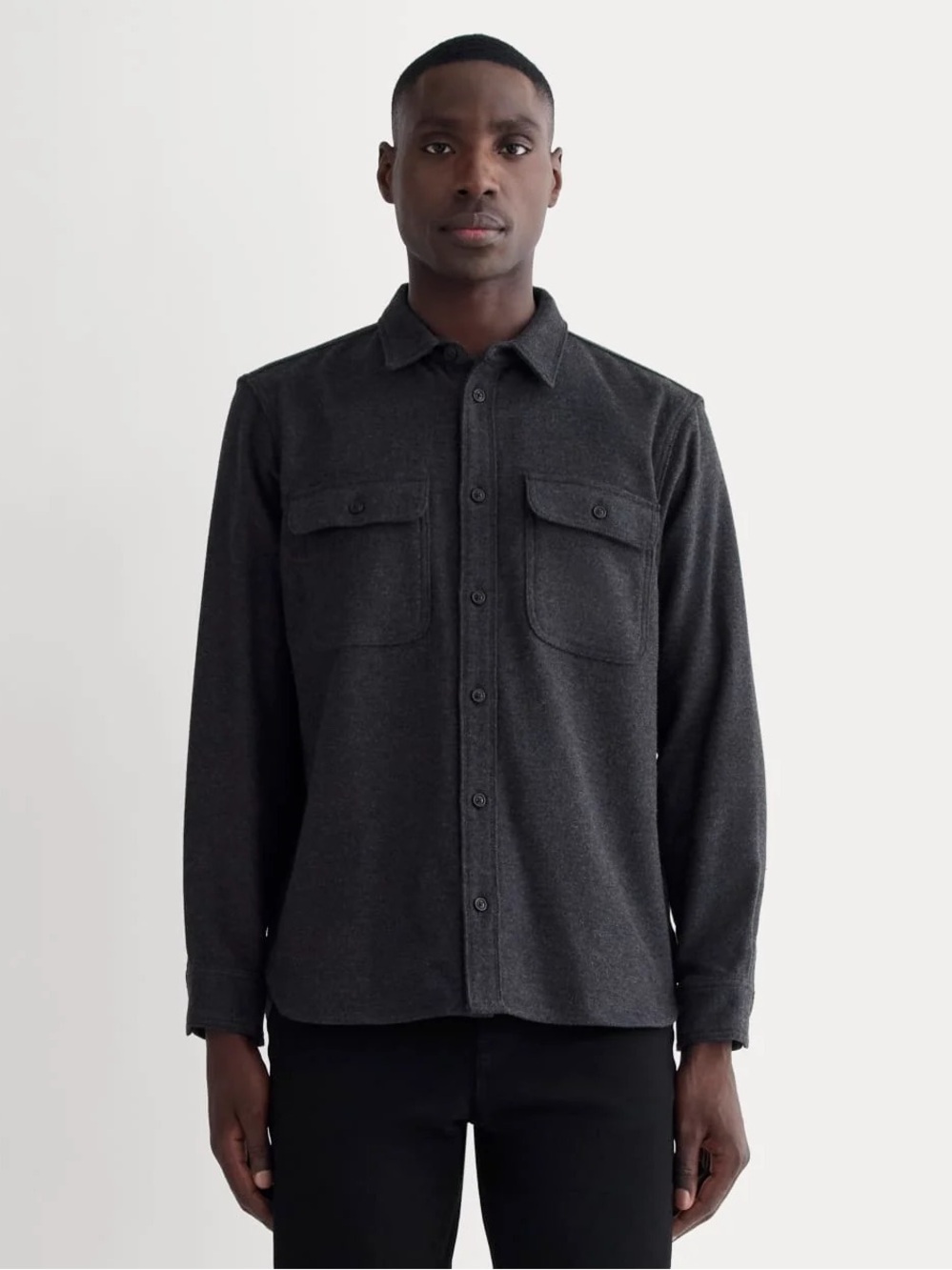Everlane The Heavyweight Overshirt Charcoal Heather Men’s Size S Utility NWOT